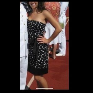 Black and white strapless dress, size 6